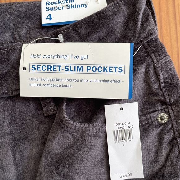 Dark grey velvet pants NEVER WORN - Picture 3 of 4